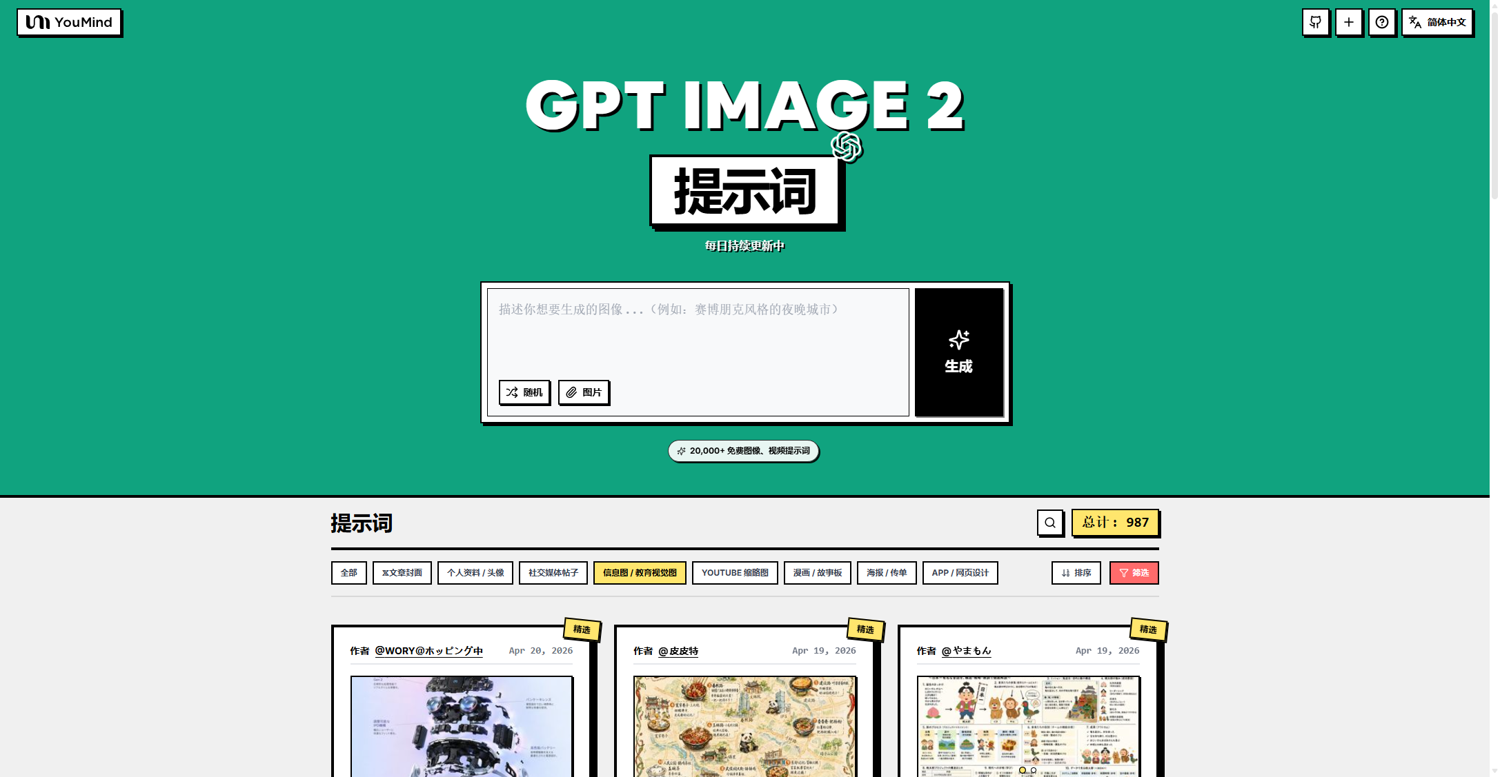 GPT Image 2 提示词库 - 7000+ 商业级AI生图模板与案例-旧人软件阁